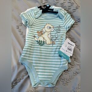 Disney Baby Mint Striped Bodysuit